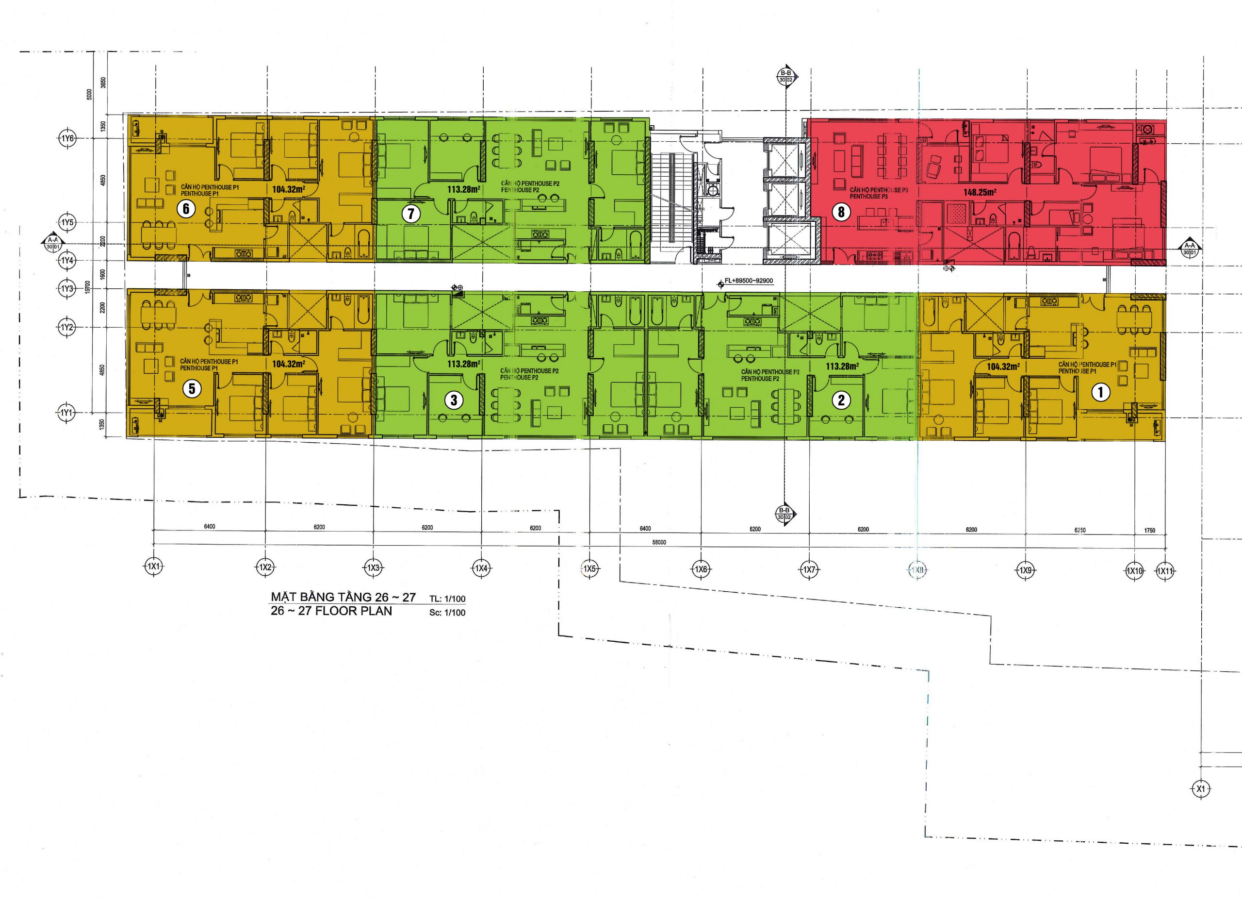 MẶT BẰNG PENTHOUSE