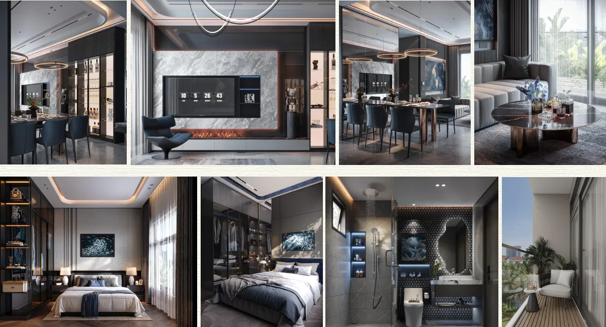 Căn hộ 2 phòng ngủ A&T Sài Gòn Riverside