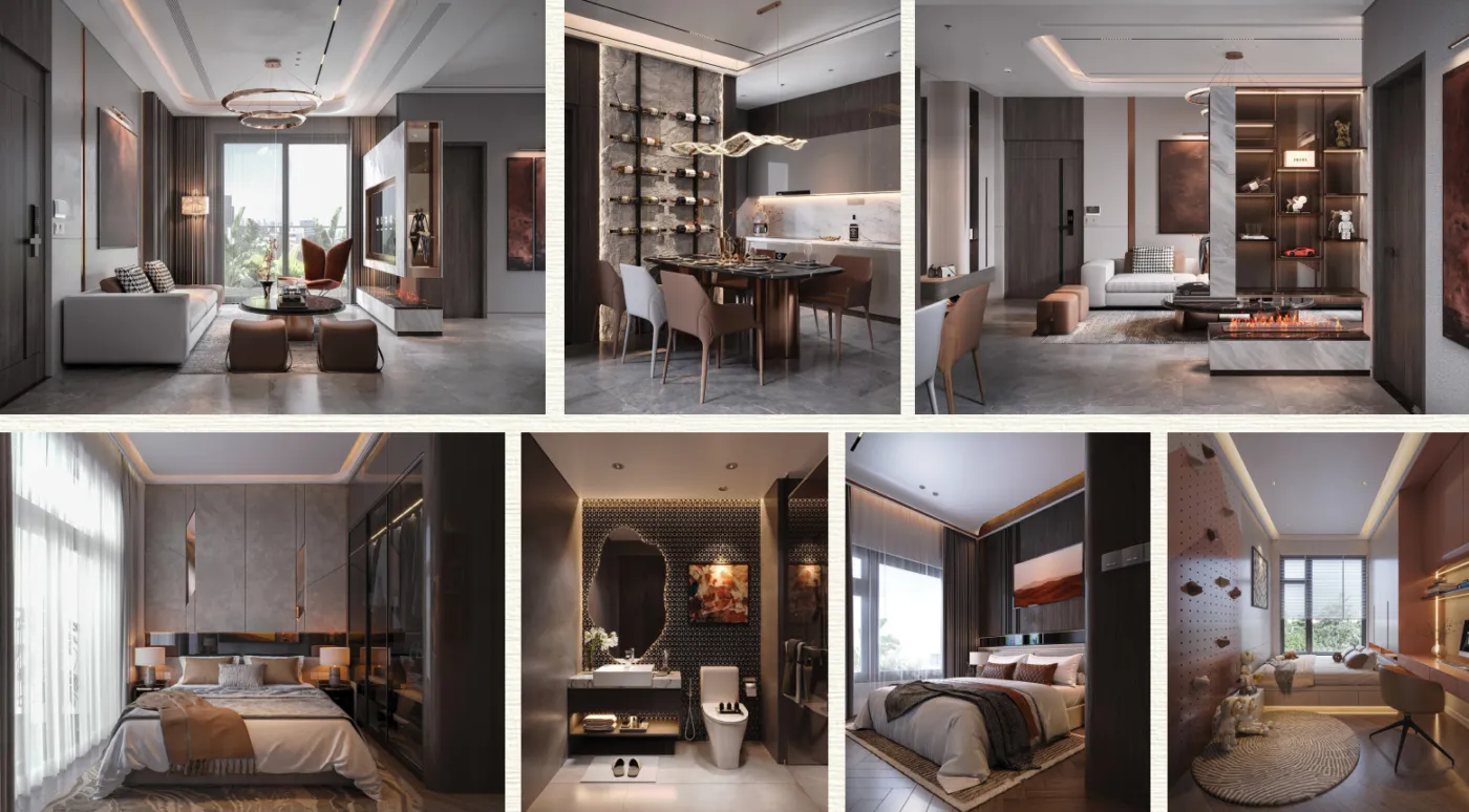 Căn hộ 3 phòng ngủ A&T Sài Gòn Riverside