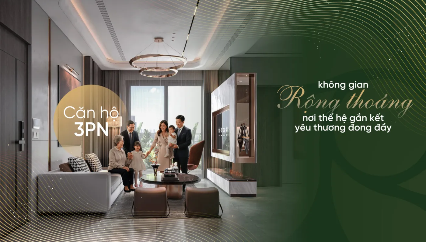 Căn hộ 3 phòng ngủ A&T Sài Gòn Riverside