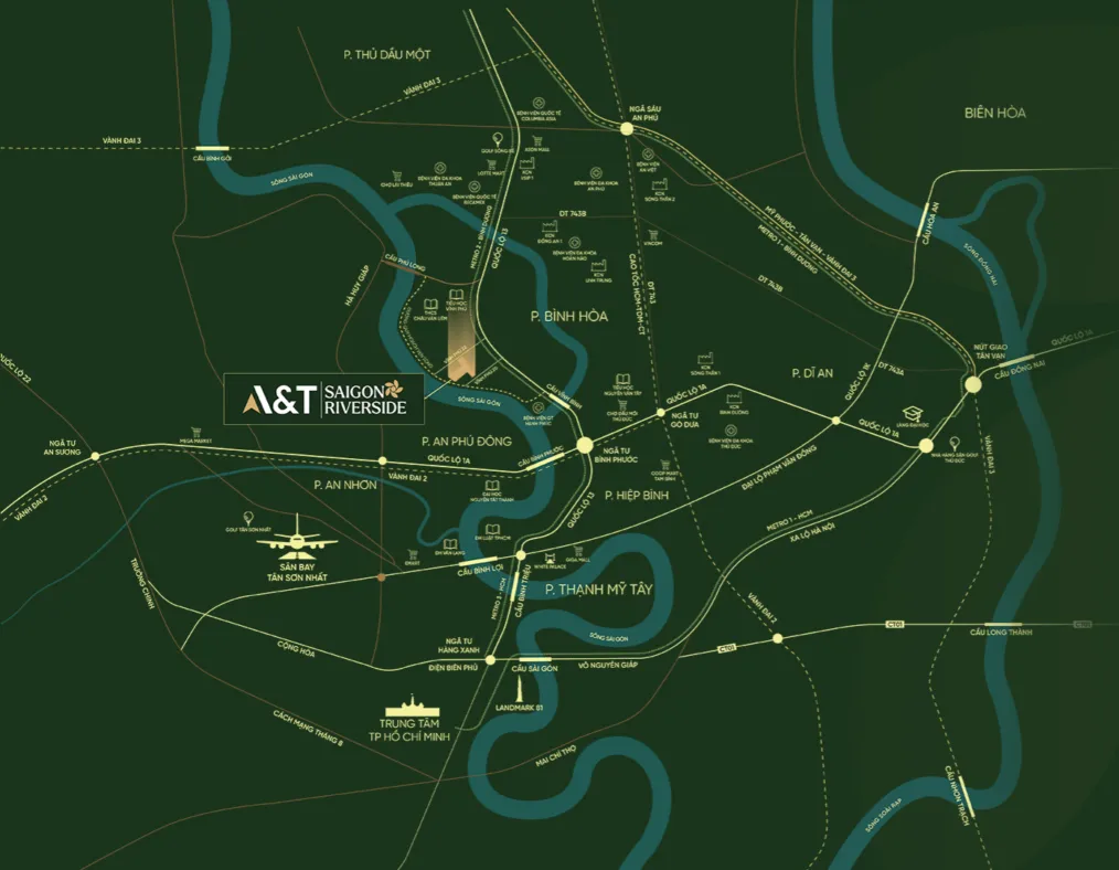Vị trí dự án A&T Sài Gòn Riverside